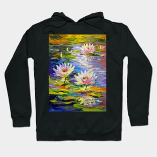 Water lilies in the pond Hoodie